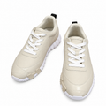 Hermès Cream Sneakers with Sculpted White Sole