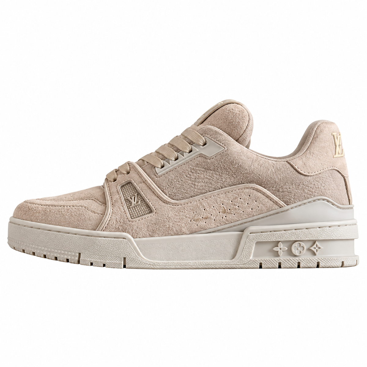 Louis Vuitton Trainer Taupe Textured Sneakers