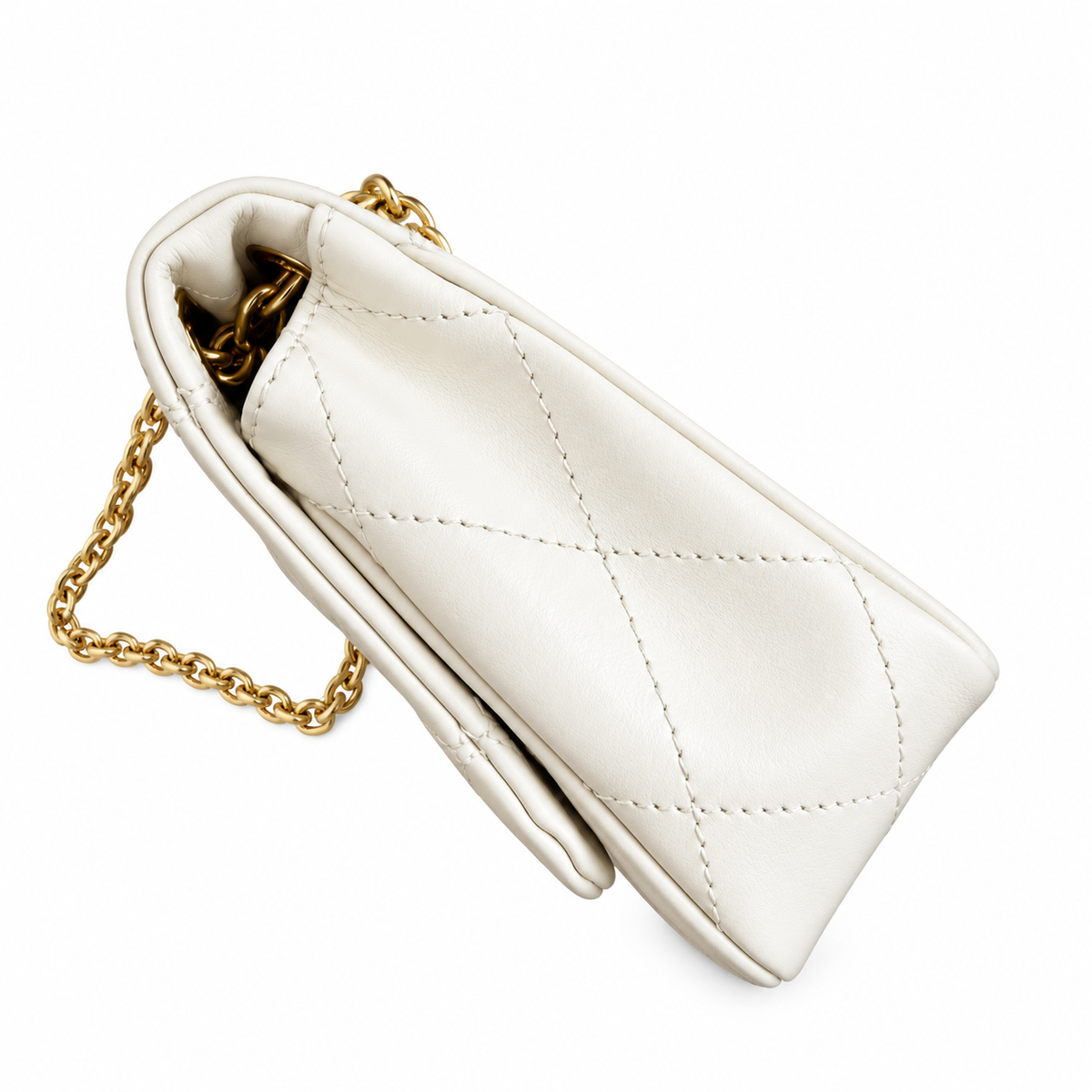 Burberry Ivory Radiance Quilted Chain Bag