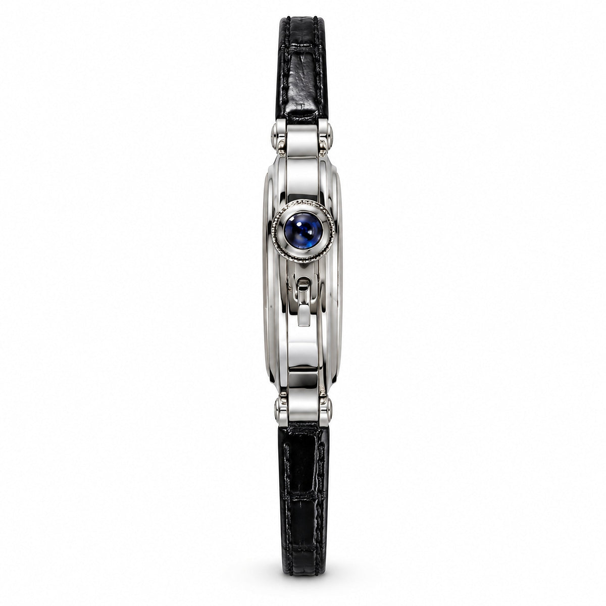 Cartier Pasha de Cartier 41mm — Steel, Silver Dial, Arabic Numerals, Date & Black Alligator Strap, Automatic