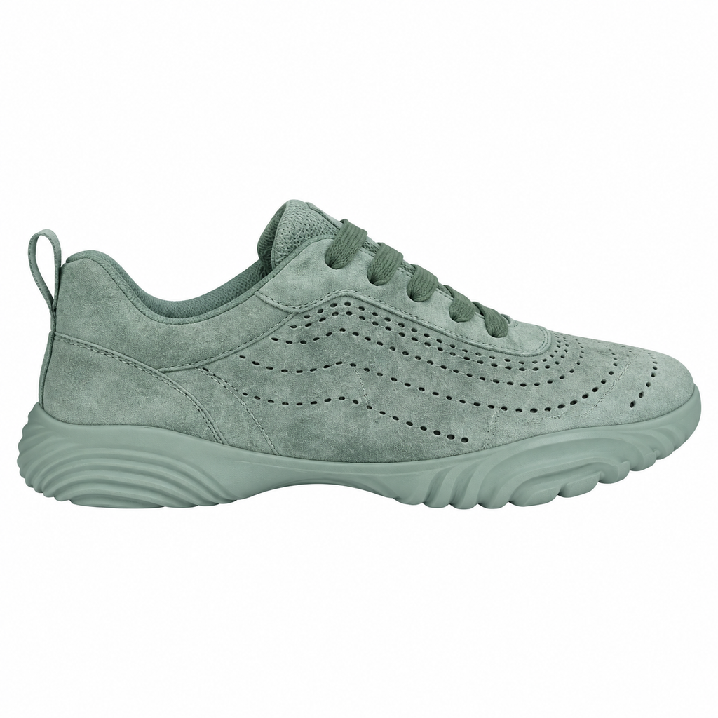 Hermès Sage Green Cutout Low-Top Sneakers