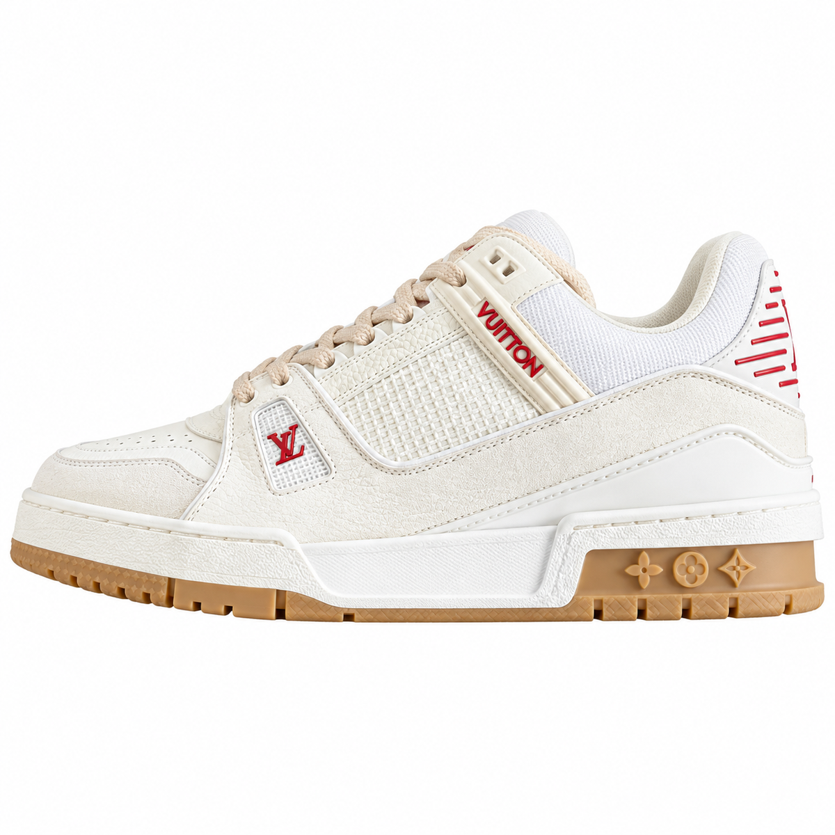 Louis Vuitton Trainer Cream Gum Sole Sneakers