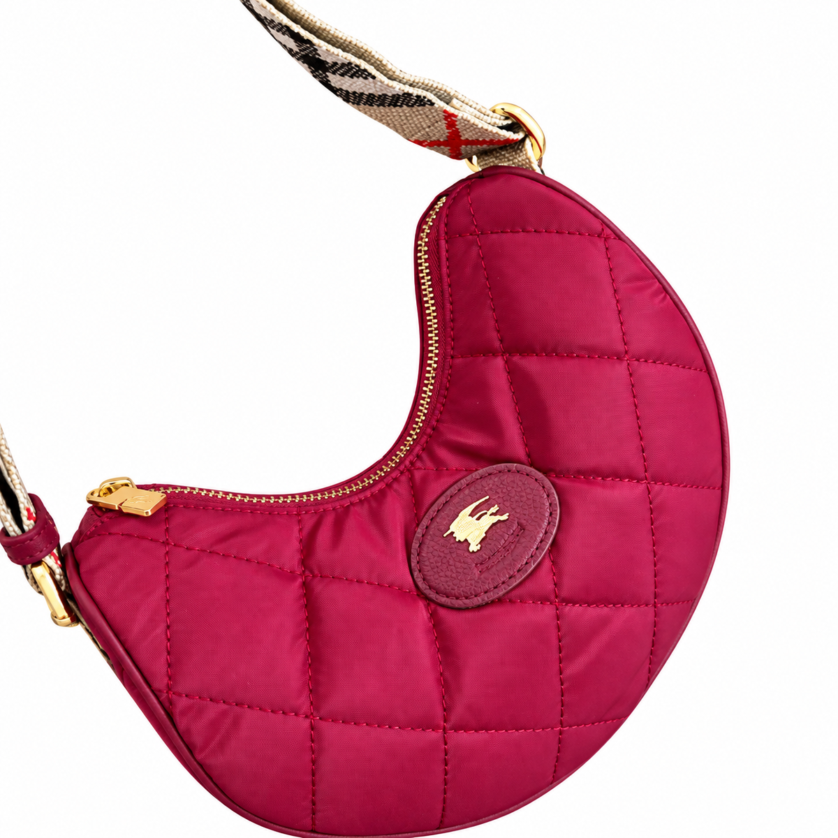 Burberry Berry Quilted Crescent Shoulder Bag