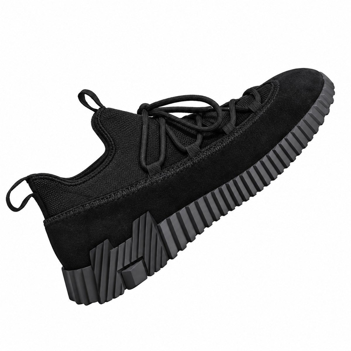 Hermès Black Tonal Lace-Up Sneakers