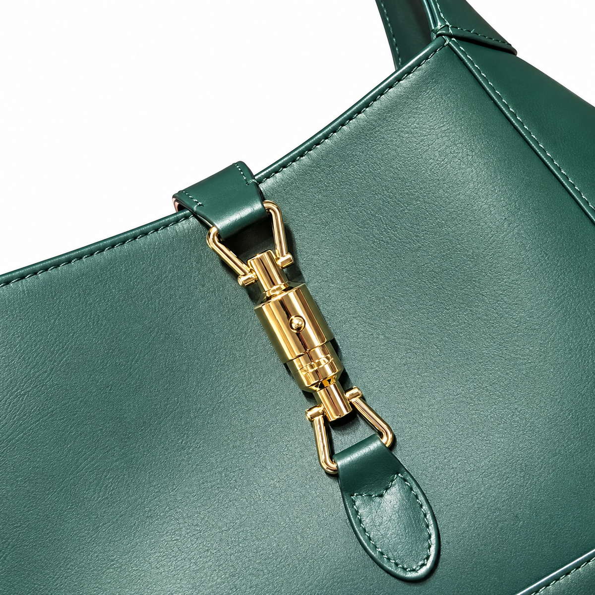 Gucci Jackie 1961 Small Hobo in Forest Green Polished Leather