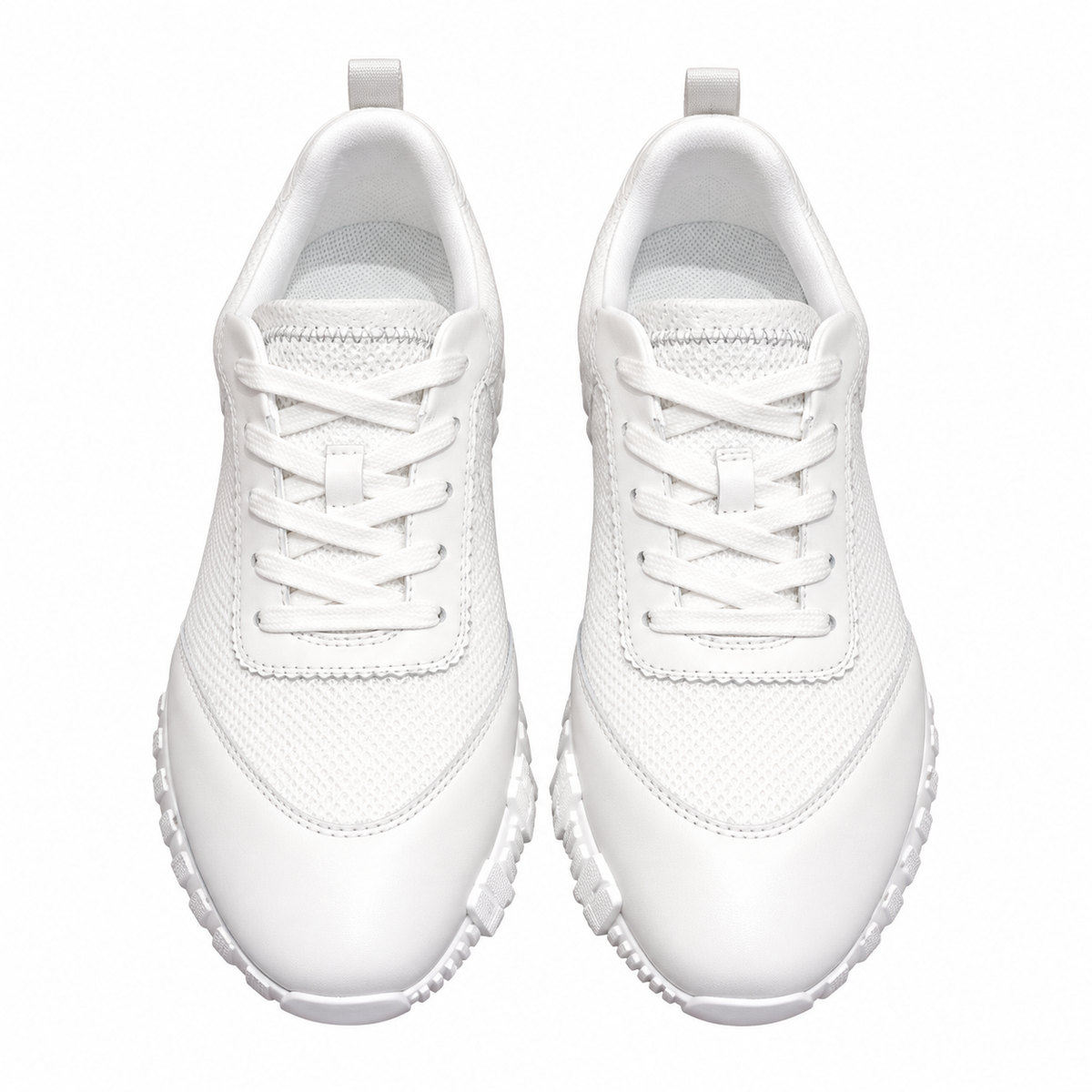 Hermès White Sneakers with Sculpted Sole