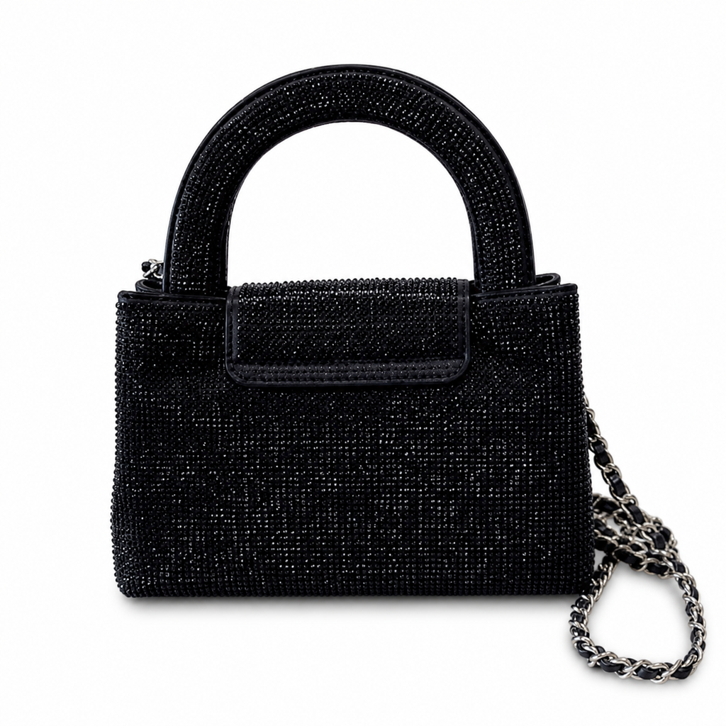 Chanel Crystal-Embellished Mini Shopping Bag