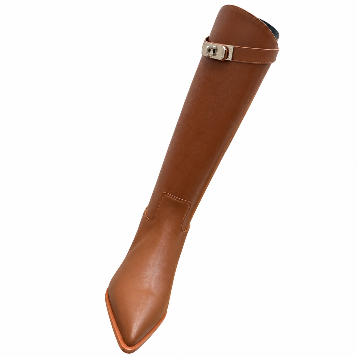Hermès Brown Pointed-Toe Tall Boots