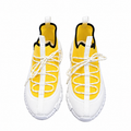 Hermès Yellow and White Lace-Up Sneakers