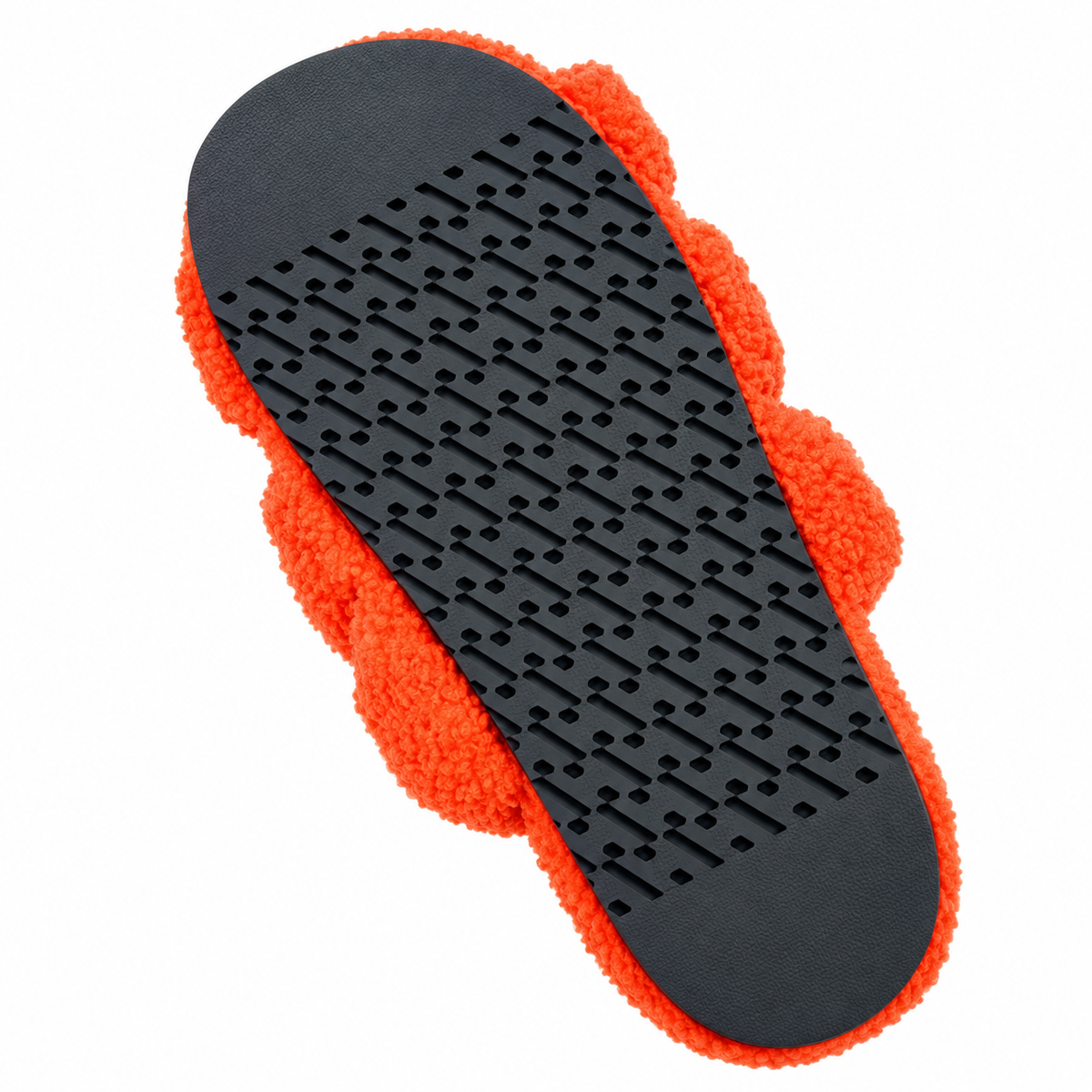 Hermès Orange Textured H-Strap Slides