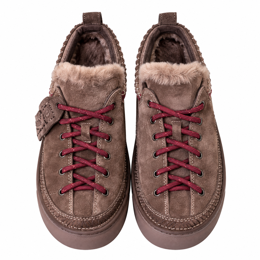 UGG Taupe Lace-Up Platform Shoes