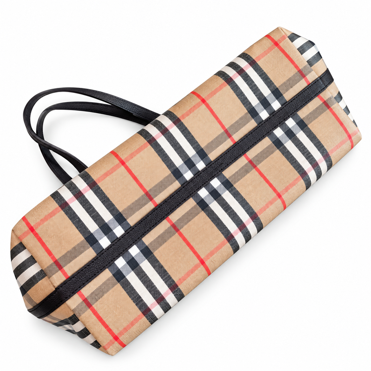 Burberry Heritage Check Tote with Zip Pouch