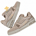 Louis Vuitton Trainer Taupe Textured Sneakers
