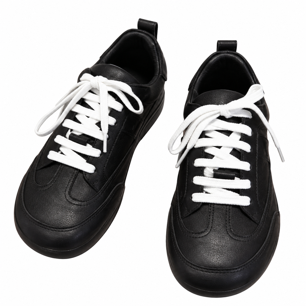 Hermès Black Low-Top Sneakers with White Laces