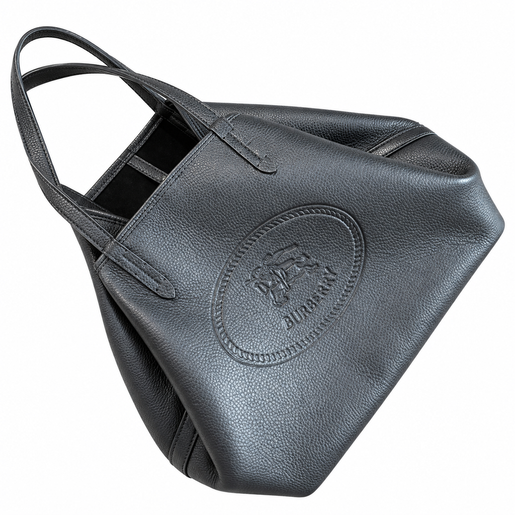 Burberry Black Equestrian Emblem Tote
