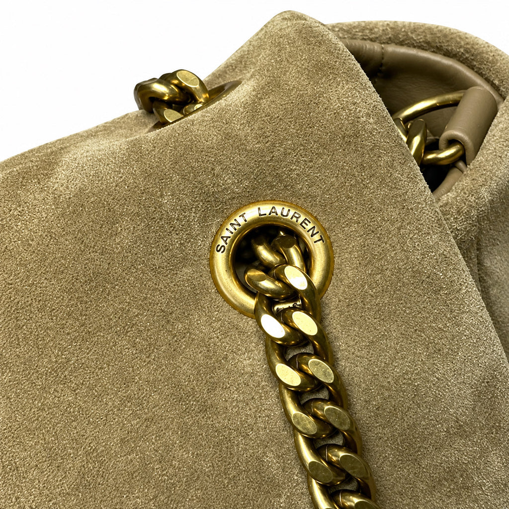 YSL Saint Laurent Calypso Suede Bag – Sage