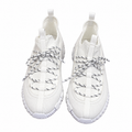 Hermès White Panelled Lace-Up Sneakers