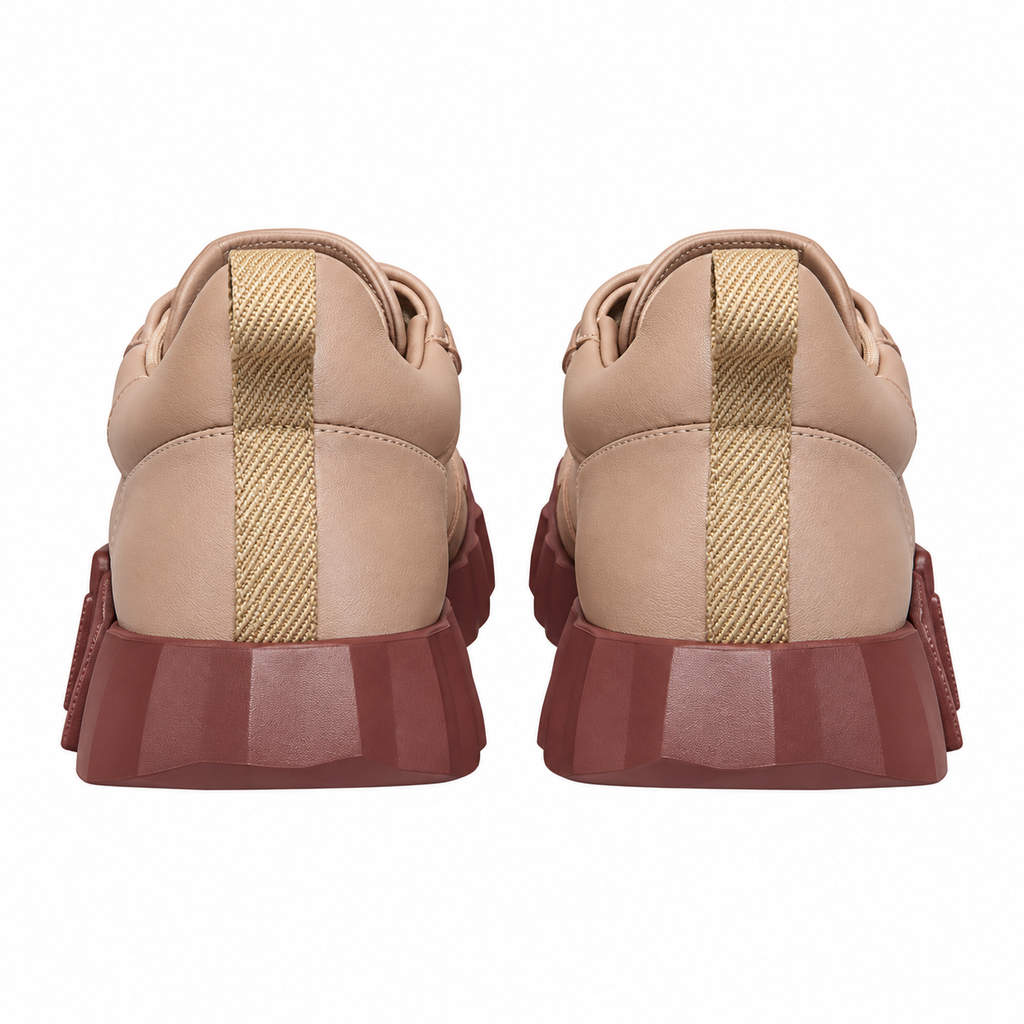 Hermès Blush Pink Sneakers with Burgundy Sole
