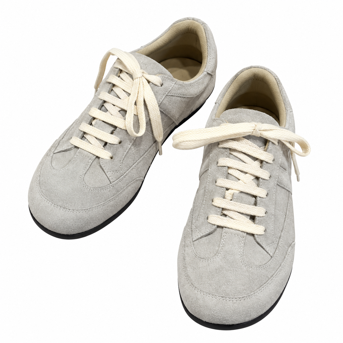 Hermès Beige Low-Top Sneakers with Cream Laces
