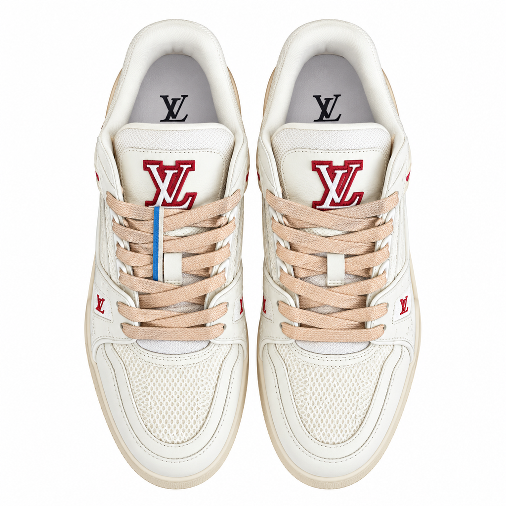 Louis Vuitton Trainer Cream Gum Sole Sneakers