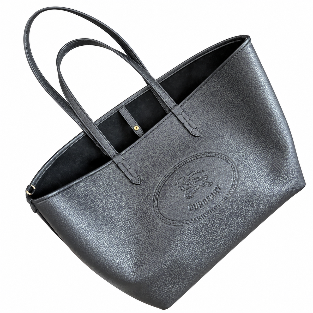 Burberry Black Equestrian Emblem Tote