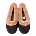UGG Chocolate Brown Tan-Trim Slip-On Slippers