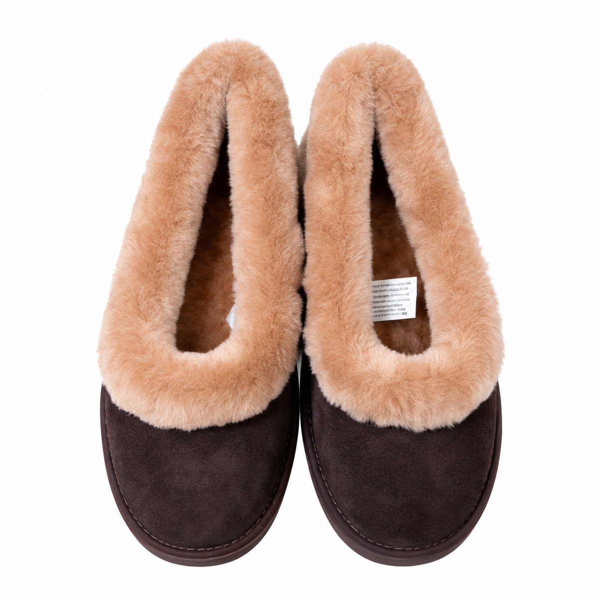 UGG Chocolate Brown Tan-Trim Slip-On Slippers