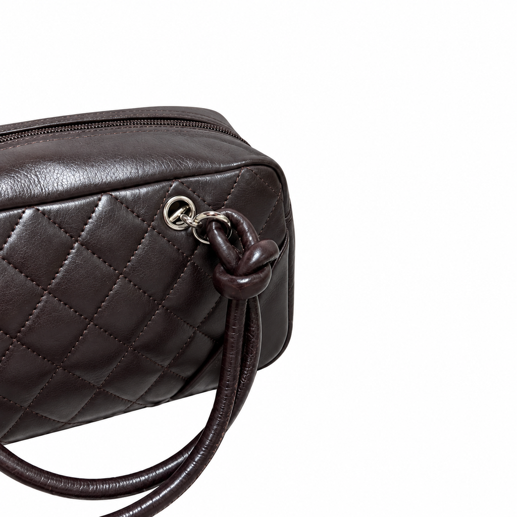 Chanel Compact Quilted Shoulder Bag 21cm