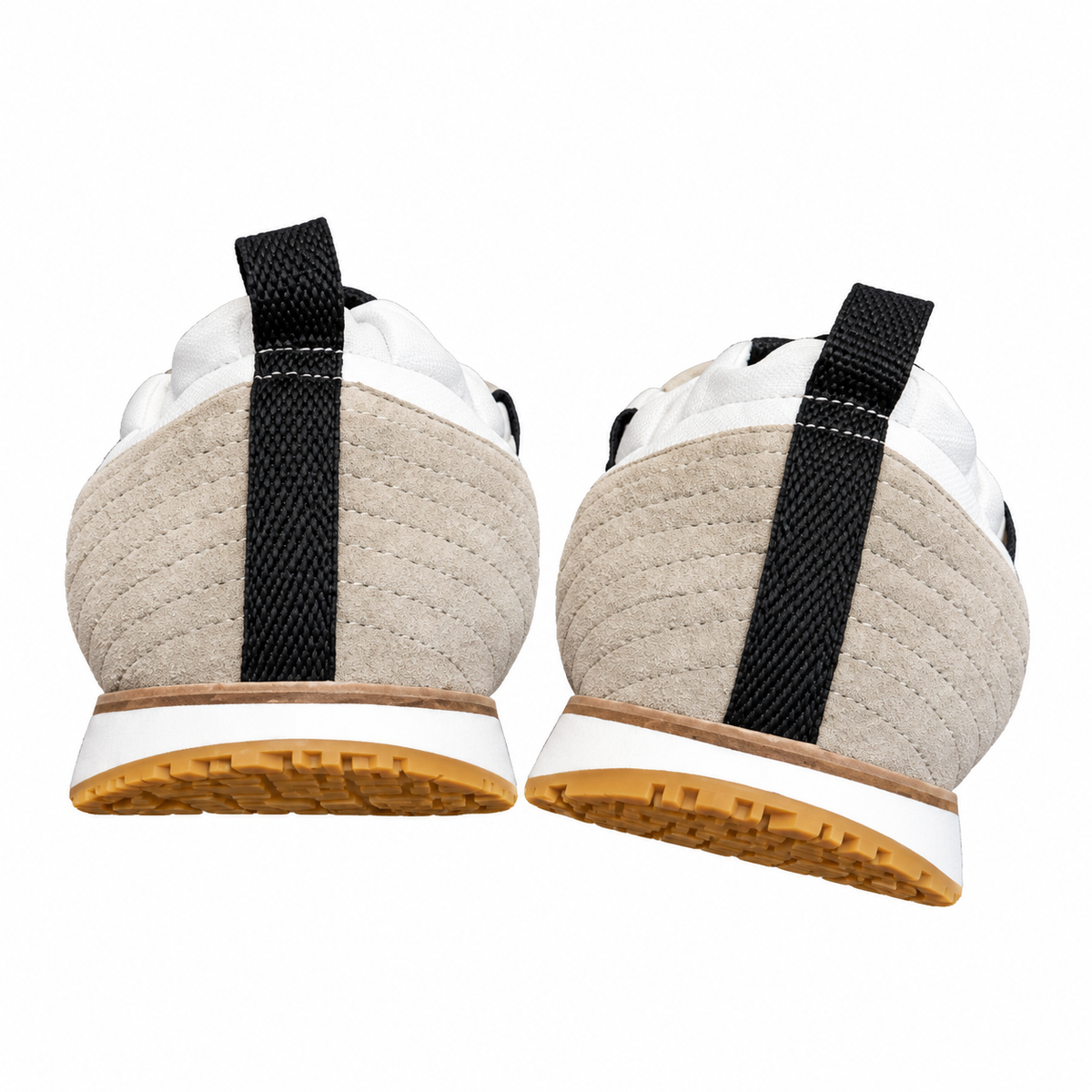 Hermès White & Beige Sneakers with Black Trim