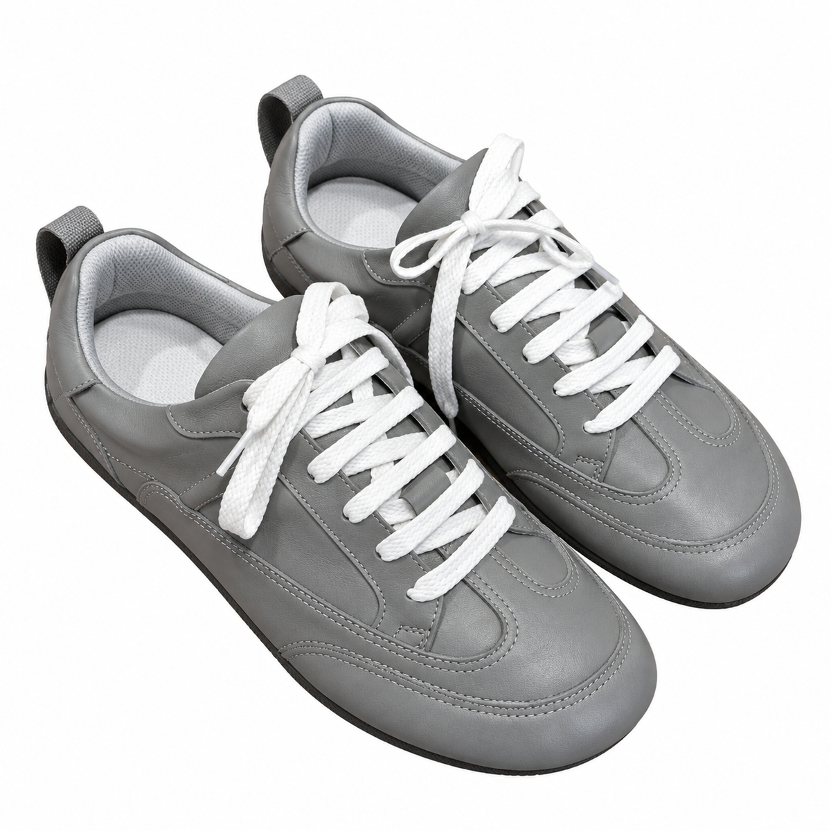 Hermès Grey Low-Top Sneakers with White Laces