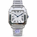 Cartier Santos de Cartier Steel White Dial Automatic Watch XL