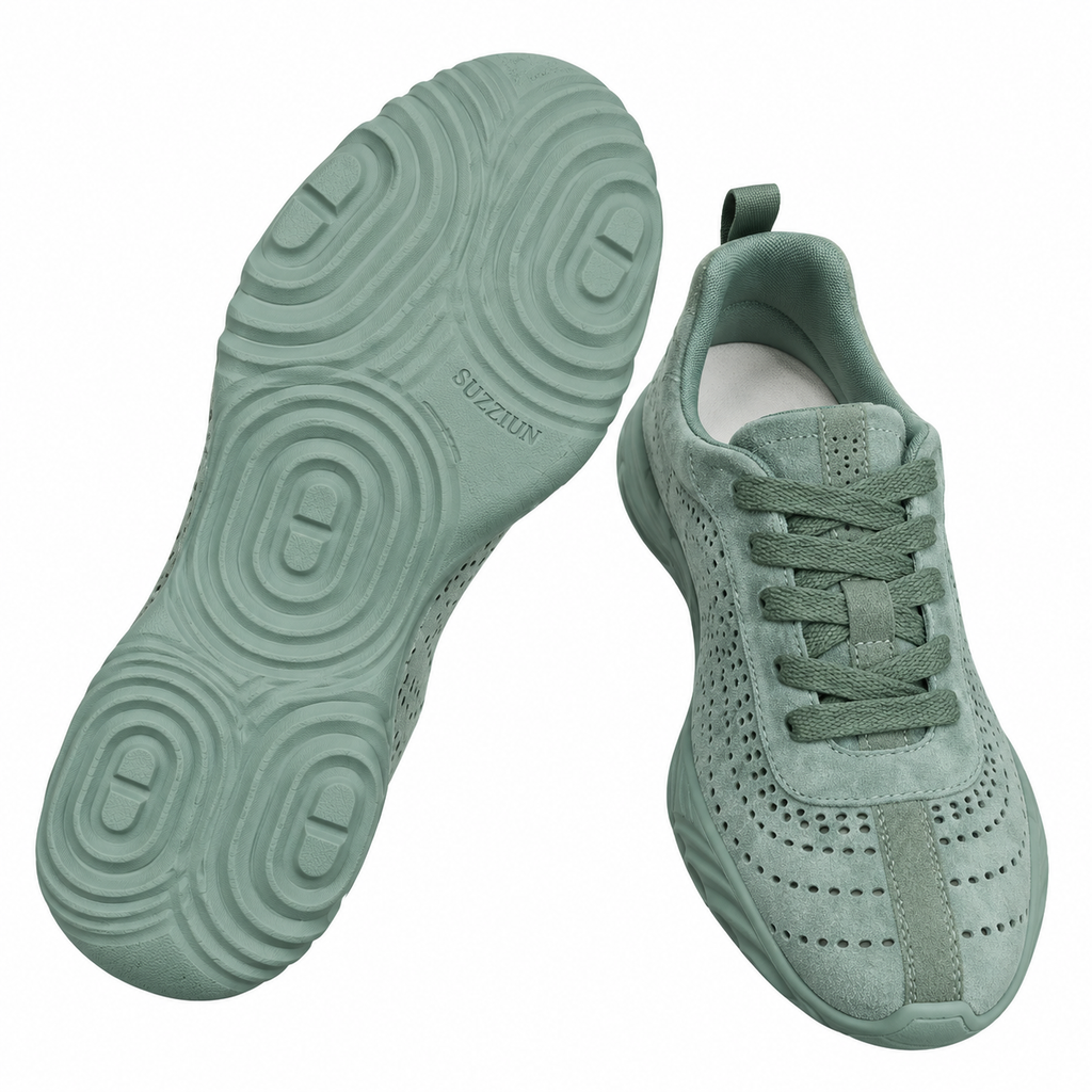 Hermès Sage Green Cutout Low-Top Sneakers