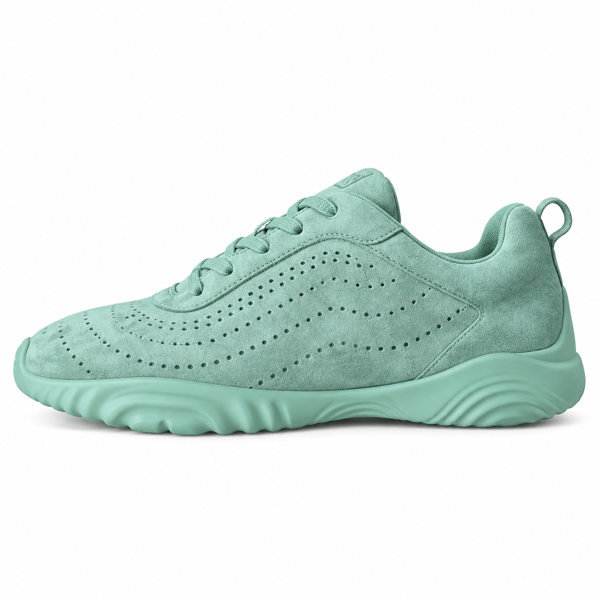 Hermès Mint Green Perforated Lace-Up Sneakers