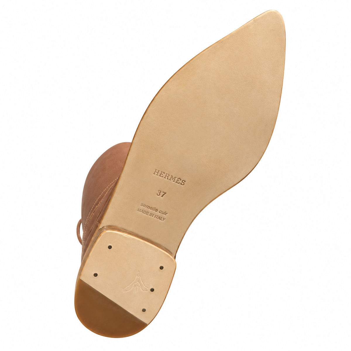 Hermès Brown Pointed-Toe Tall Boots