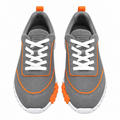Hermès Grey and Orange Low-Top Sneakers