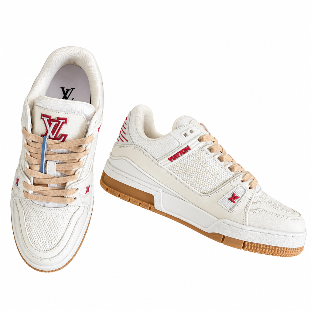 Louis Vuitton Trainer Cream Gum Sole Sneakers