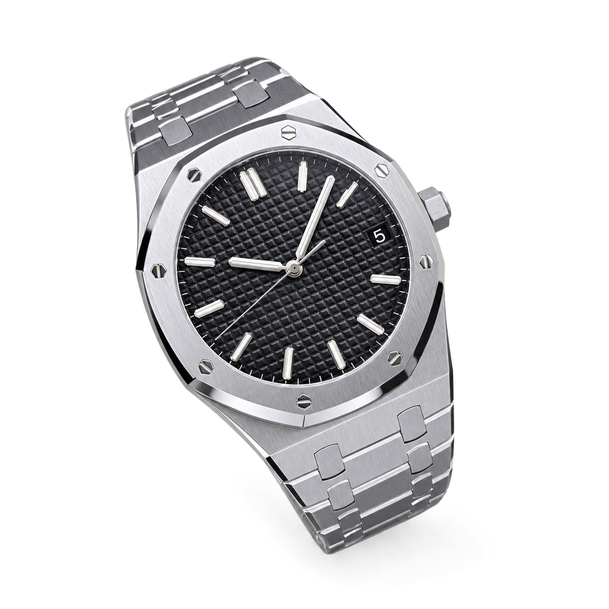 Audemars Piguet Royal Oak Selfwinding Black Grande Tapisserie Dial Stainless Steel Bracelet 41mm