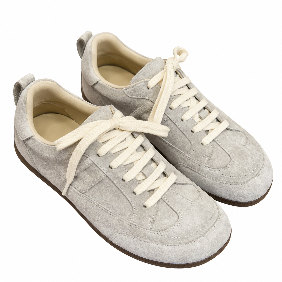 Hermès Beige Low-Top Sneakers with Cream Laces