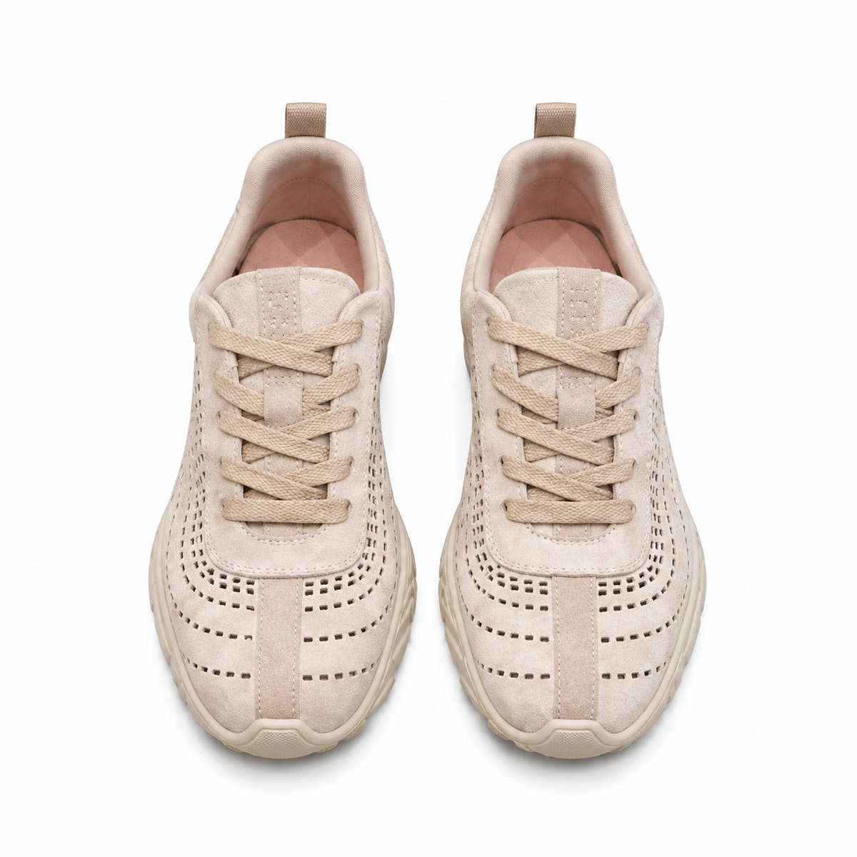 Hermès Sand Beige Cutout Low-Top Sneakers