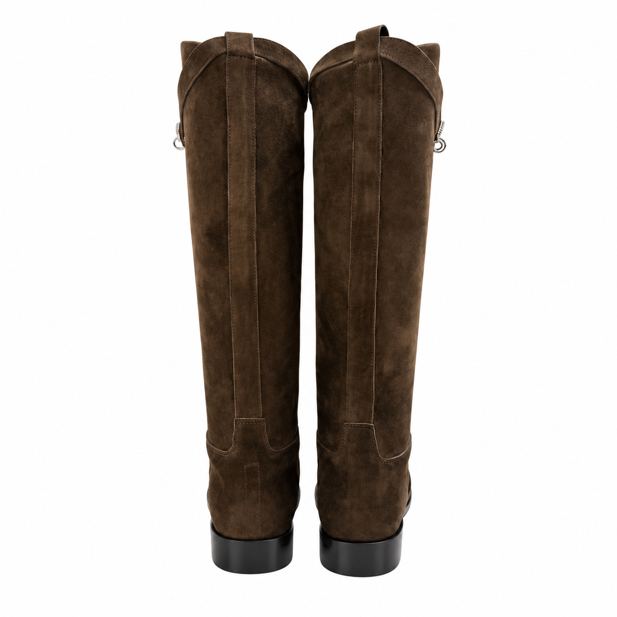Hermès Dark Brown Pointed-Toe Tall Boots