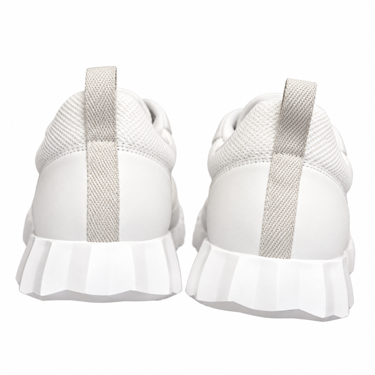 Hermès White Sneakers with Sculpted Sole