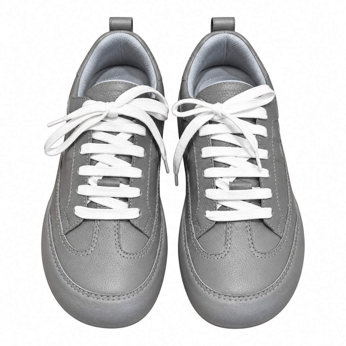 Hermès Grey Low-Top Sneakers with White Laces