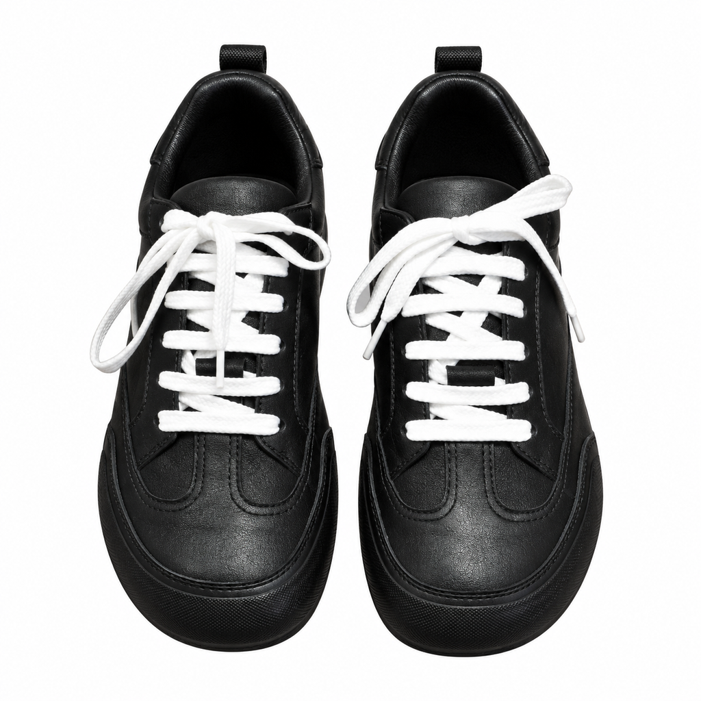 Hermès Black Low-Top Sneakers with White Laces