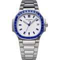 Patek Philippe Nautilus Blue Sapphire Baguette Steel White Dial