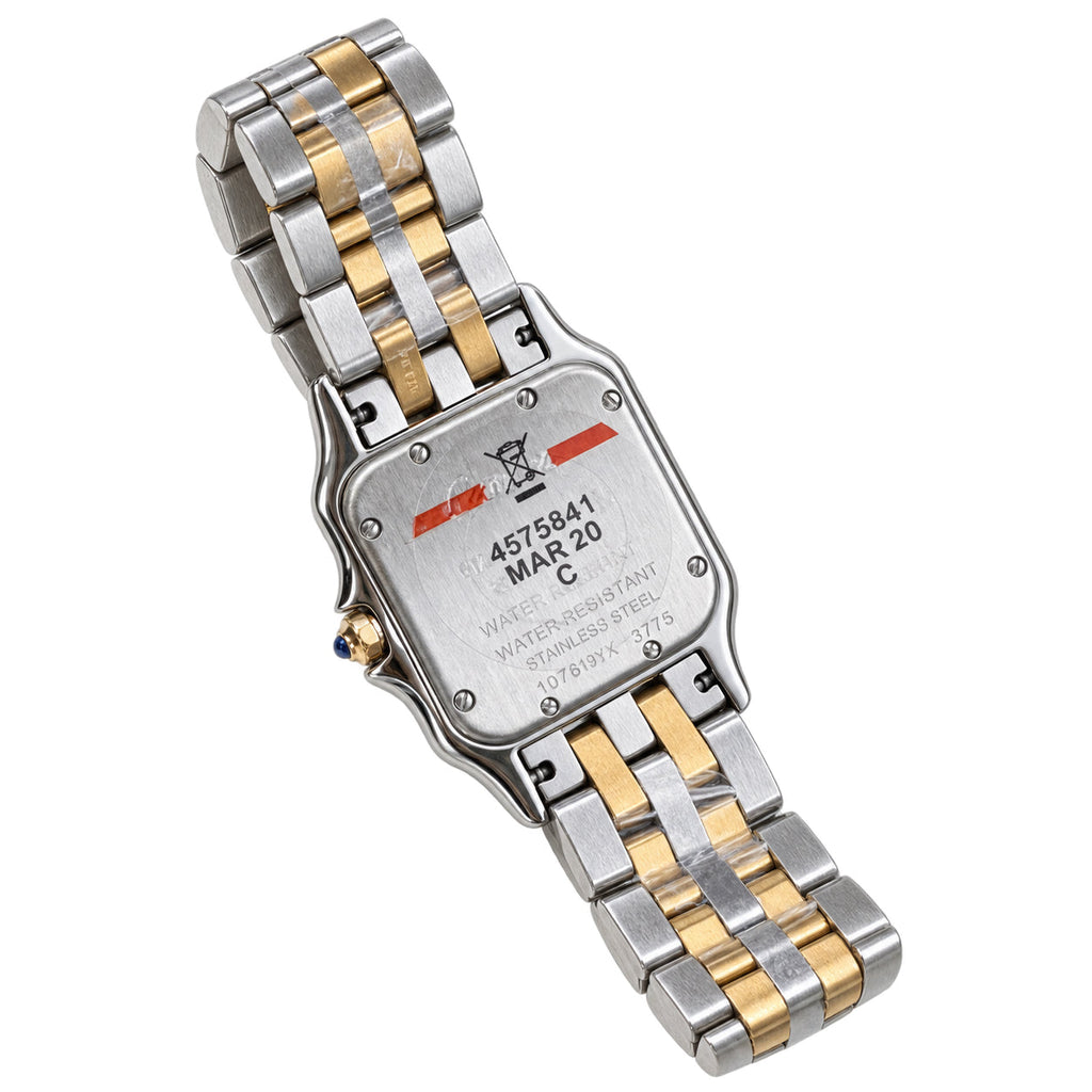 Cartier Panthère de Cartier Small — Steel & Yellow Gold, Diamond Bezel, White Dial & Two-Tone Bracelet, Quartz