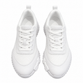 Hermès White Low-Top Sneakers with Ribbed Sole