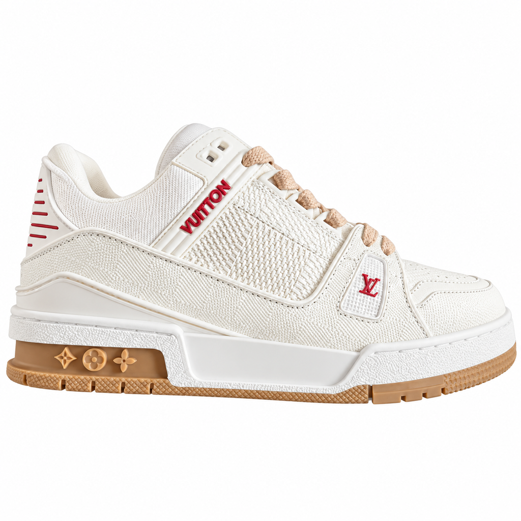 Louis Vuitton Trainer Cream Gum Sole Sneakers
