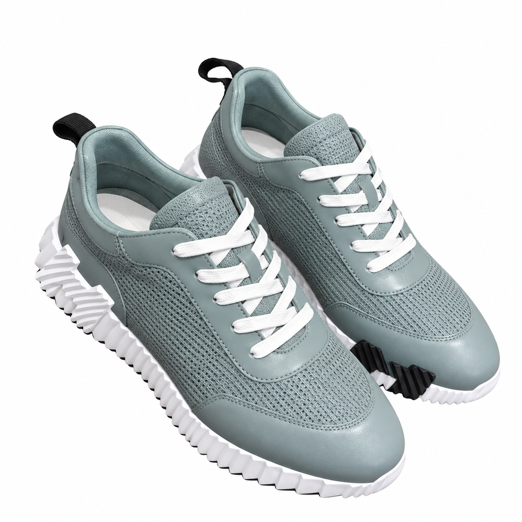 Hermès Sage Mesh Low-Top Casual Lace-Up Shoes