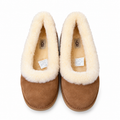 UGG Chestnut Cream-Trim Slip-On Slippers