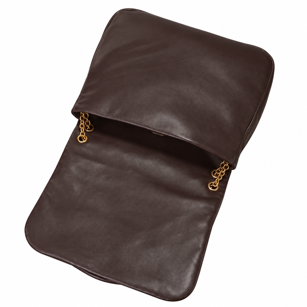 Saint Laurent YSL Jamie Top Handle Bag – Dark Brown Quilted